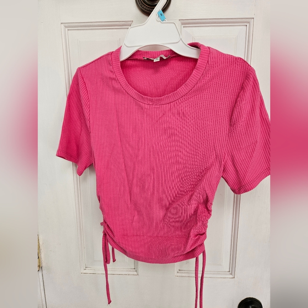 Ruched top with ties/ strings